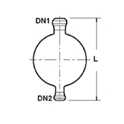 球形釜體, 單開(kāi)口, 帶放料口，10~200L